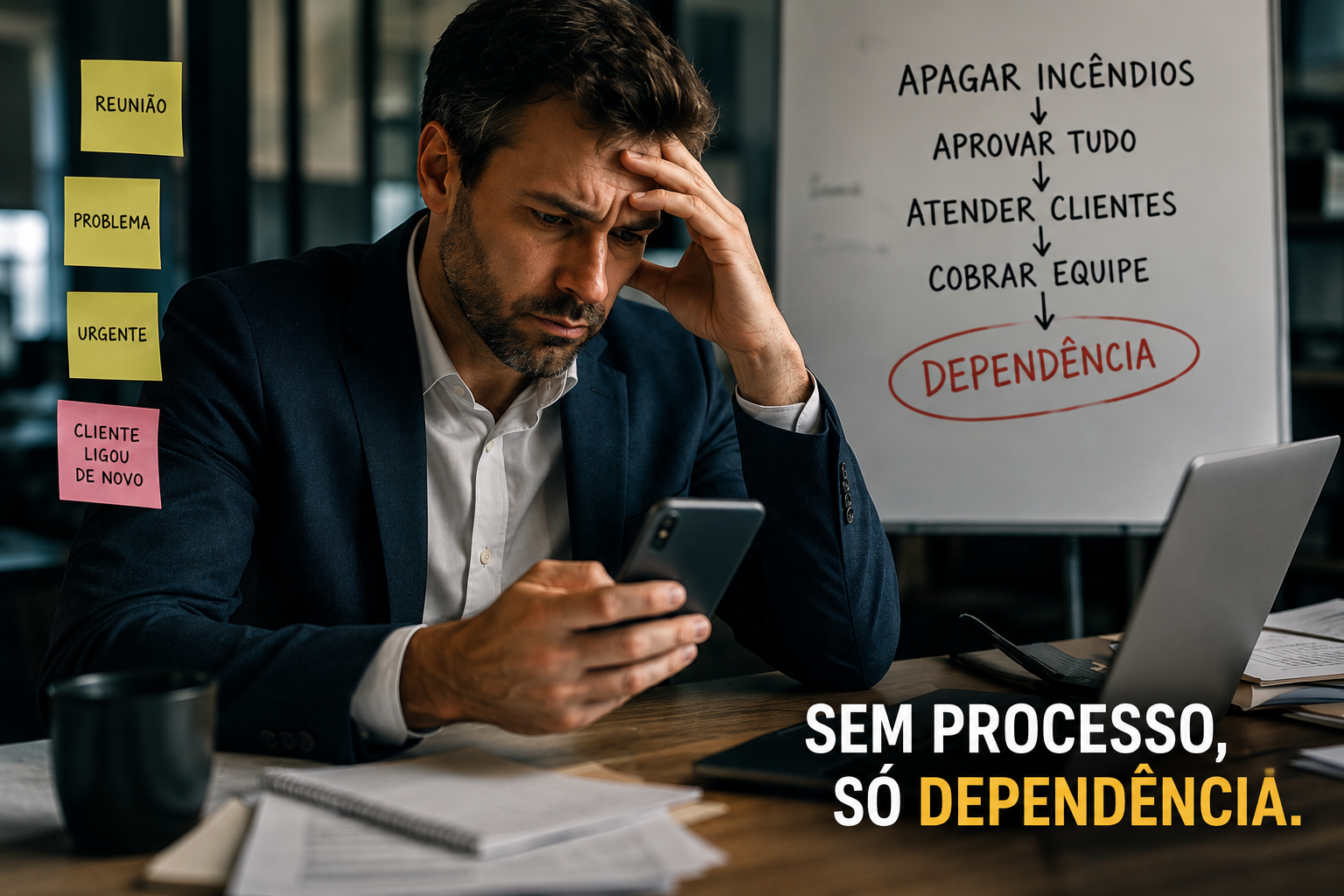 Empresário sobrecarregado vs empresário livre